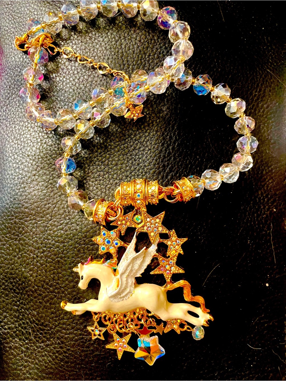 NWOT Not Horsing Around! Winged Horse GLAM Necklace